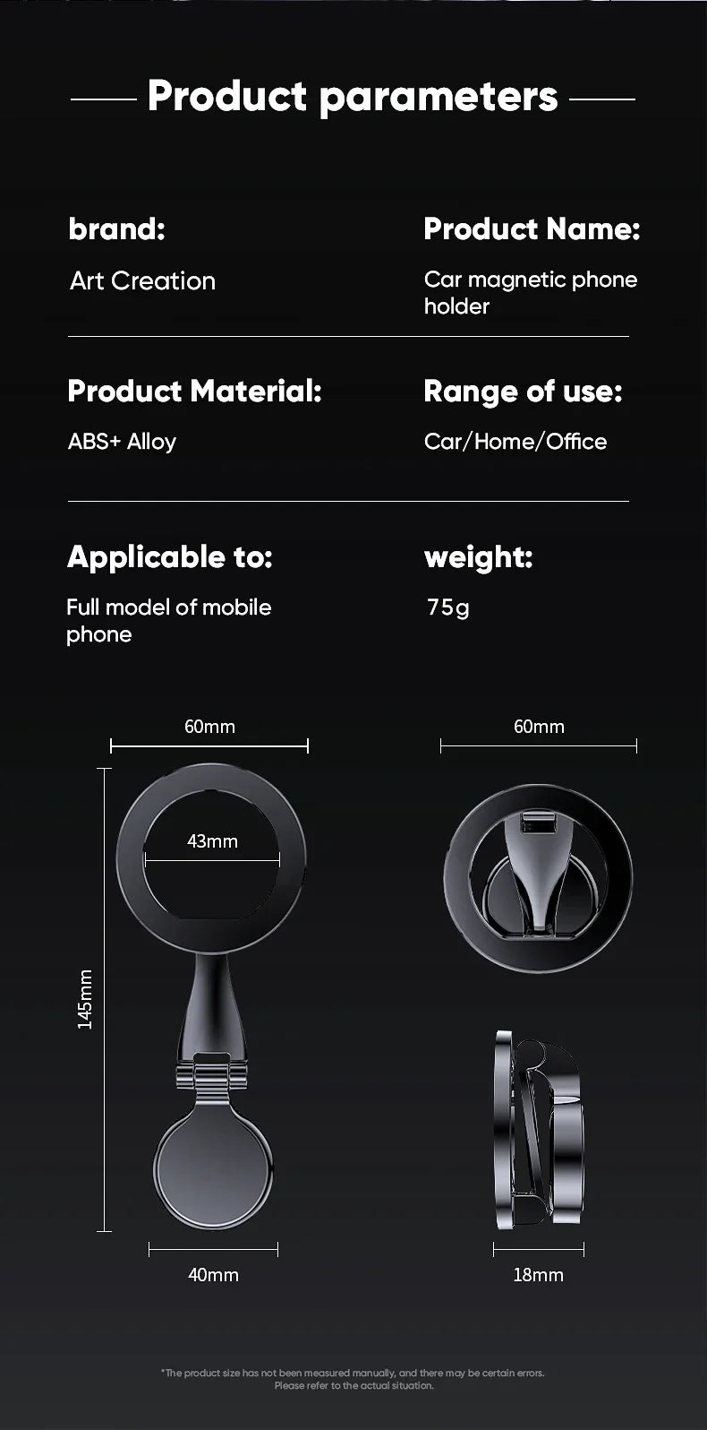 Magnetic Mount Car Phone Holder