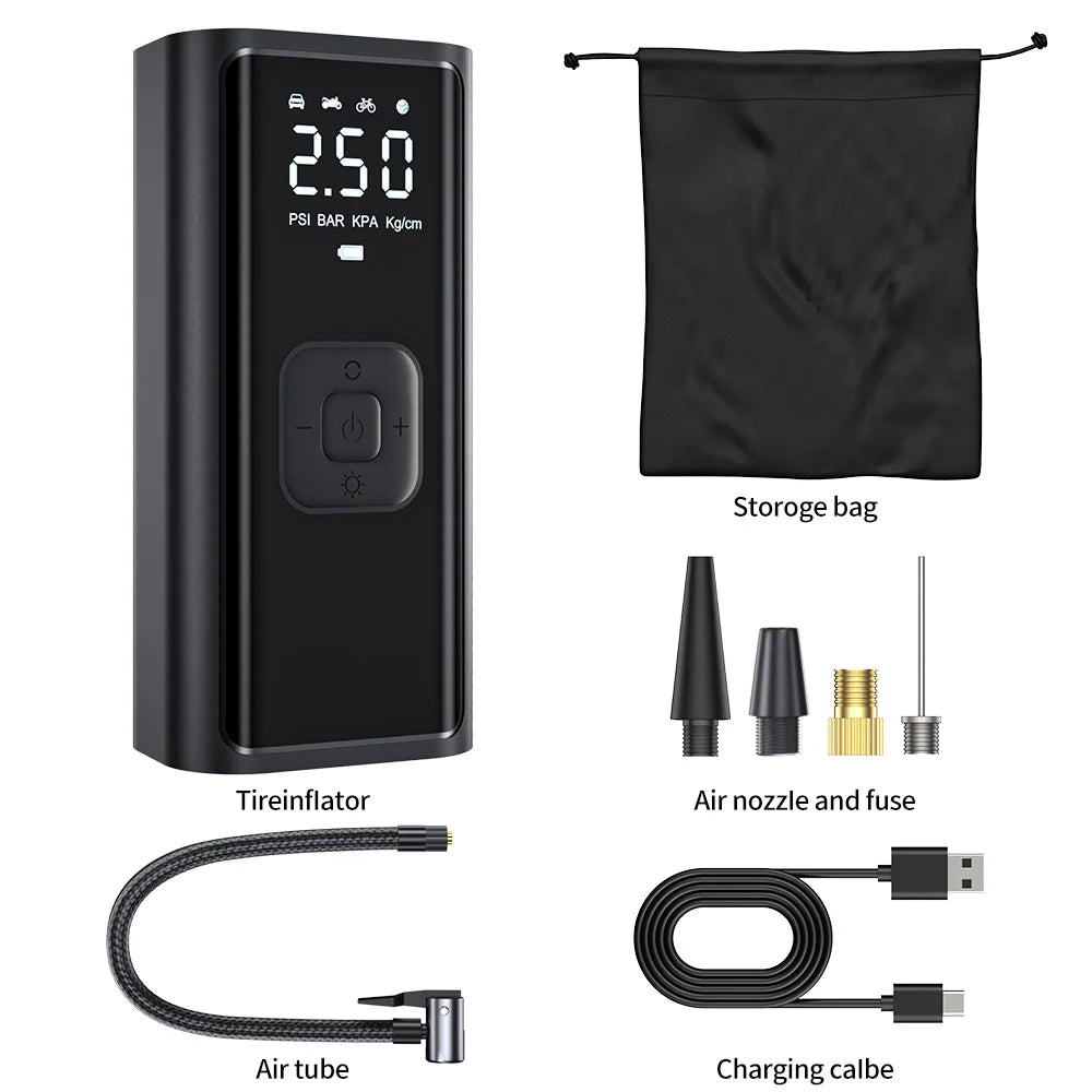 Wireless Air Pump 150psi Portable Electric Tire Inflator