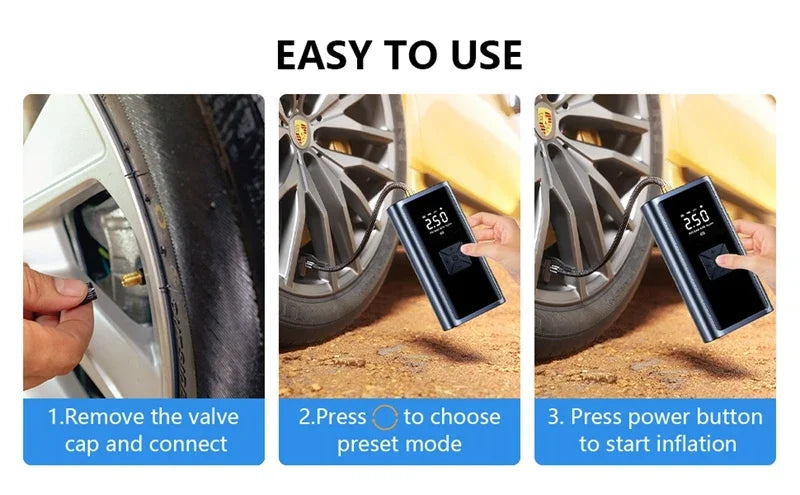 Wireless Air Pump 150psi Portable Electric Tire Inflator