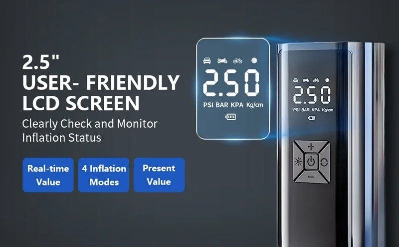 Wireless Air Pump 150psi Portable Electric Tire Inflator